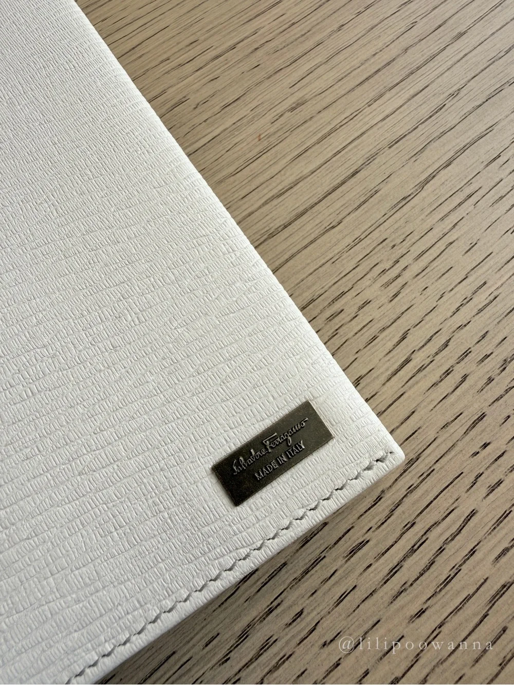 Salvatore Ferragamo Pebbled Calf Leather Long Wallet Made in Italy NWT